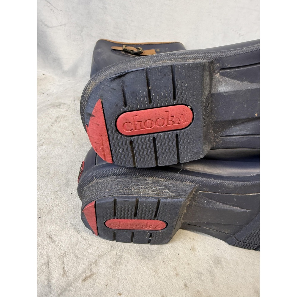 Chooka Boots Womens Size 10 Navy City Solid Rain Mid Calf Rubber Waterproof - Picture 11 of 14